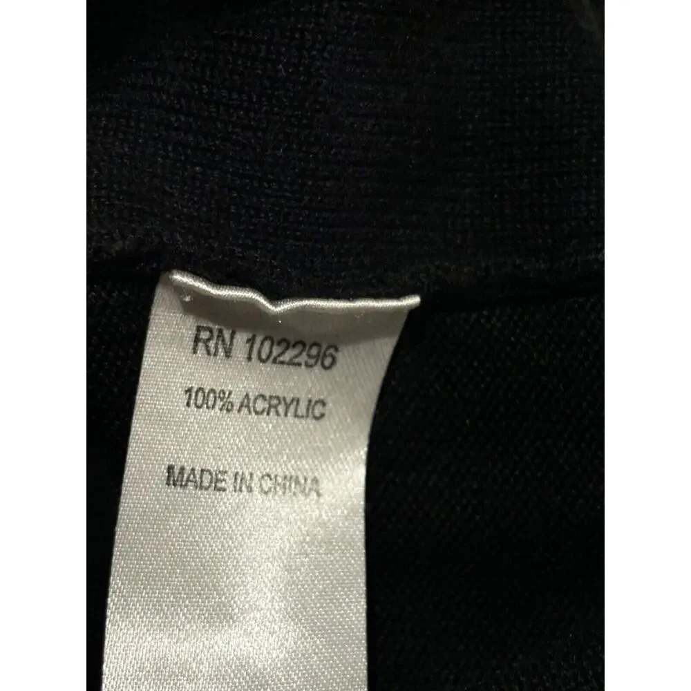 Connected Apparel Knit Honeycomb Sheath Capsule Dress Black Sz M Career classic